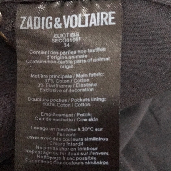 🌤Zadig&Voltaire Eliot studded pants size 34, US8 - Picture 10 of 13